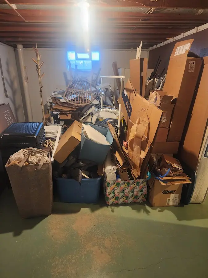 Roll-off dumpster container at job site for Concrete Dumpster Rental in Seabrook